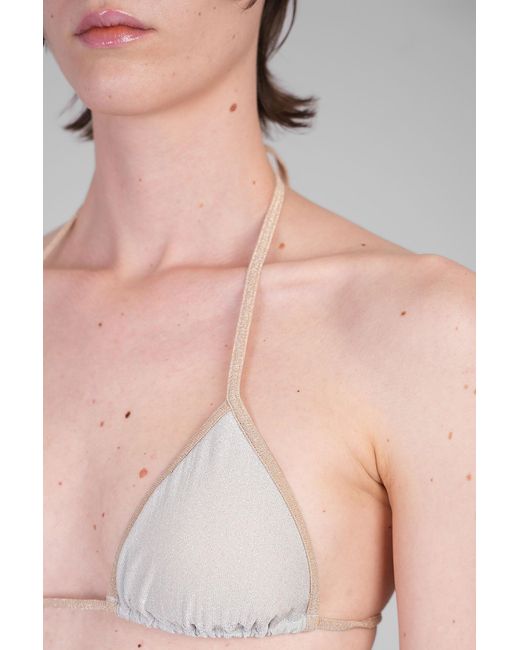 Beachwear Leah string in viscosa Argento di Mc2 Saint Barth in Pink