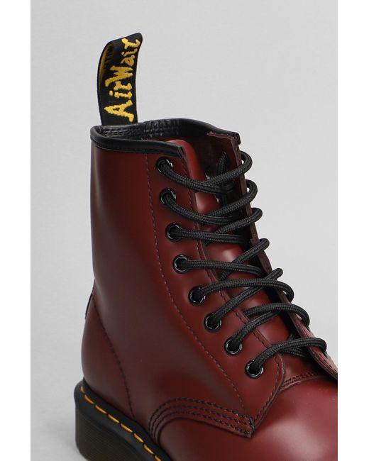 Dr. Martens 1460 Combat Boots In Bordeaux Leather in Brown for Men | Lyst