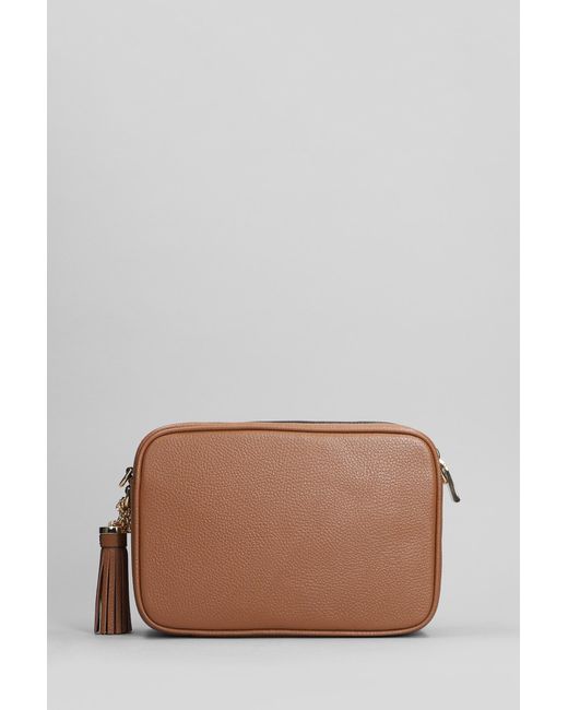 Michael Kors Brown Ginny Shoulder Bag In Leather Color Leather