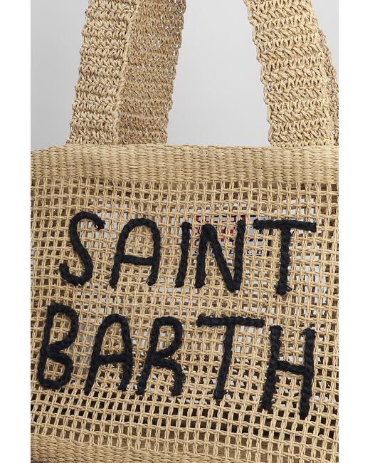 Mc2 Saint Barth Natural Fiona Tote In Beige Raffia