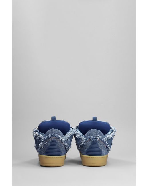 Sneakers Curb in Cotone Blu di Lanvin in Blue da Uomo