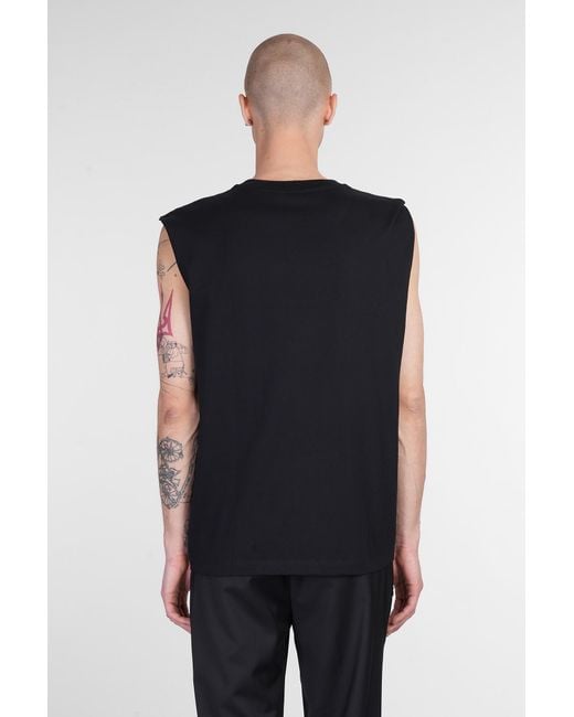 Canotta in Cotone Nero di Helmut Lang in Black da Uomo