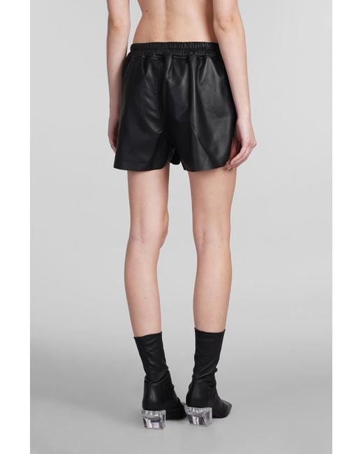 Rick Owens Gabe Boxers Shorts In Black Leather