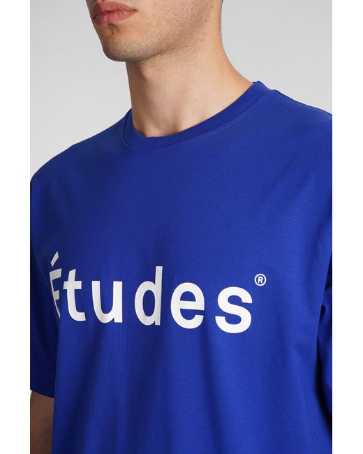 T-Shirt in Cotone Blu di Etudes Studio in Blue da Uomo