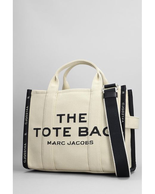 Marc Jacobs Natural Medium Traveler T Tote In Beige Cotton