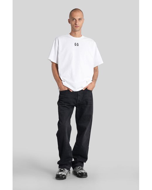 44 Label Group T-shirt In White Cotton for men