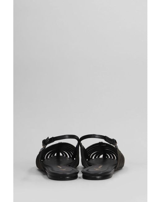 Ballerine in Pelle Nera di Carrano in Black