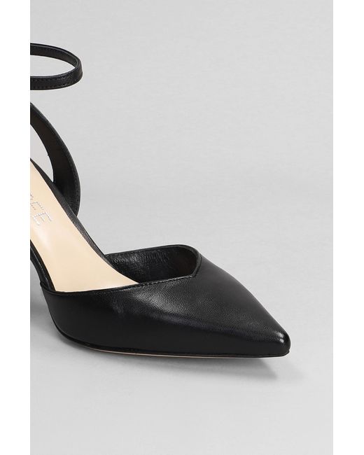 Julie Dee White Pumps In Black Leather