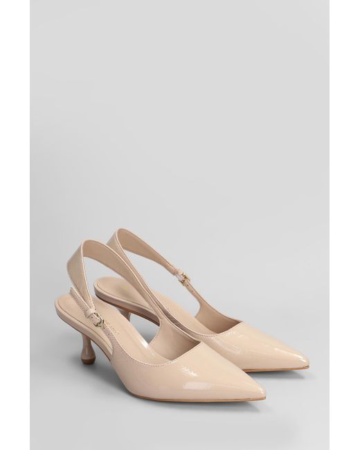 Decollete in Vernice Taupe di Carrano in Natural