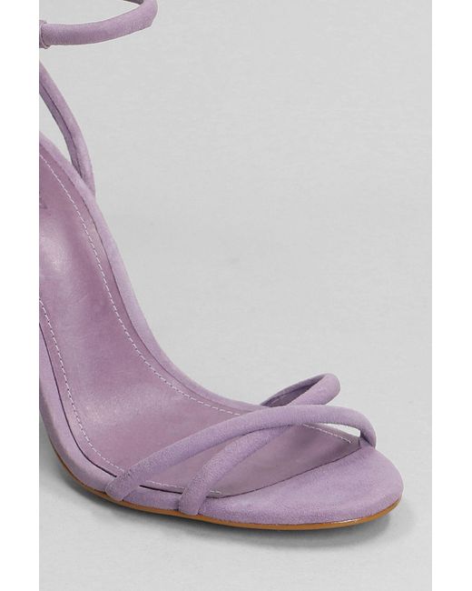 SCHUTZ SHOES Pink Sandals In Viola Suede