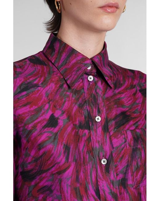 Camicia seta fucsia best sale