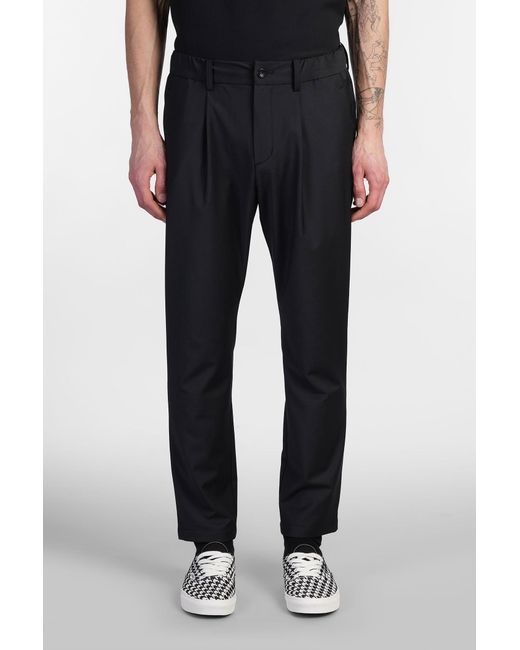 Pantalone in Poliestere Nera di Attachment in Black da Uomo