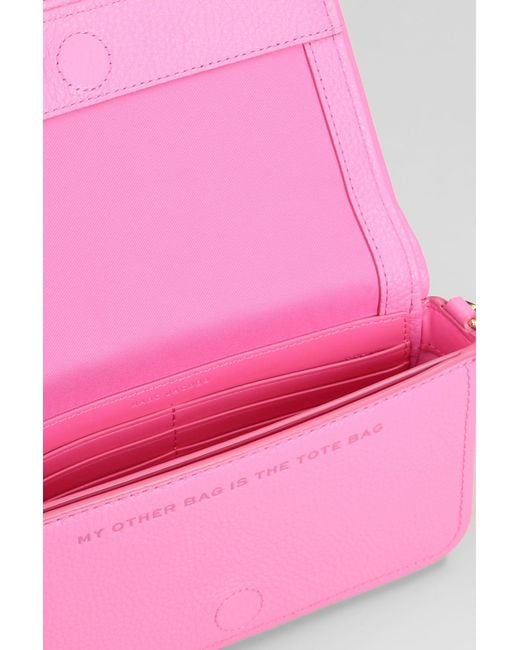 Marc Jacobs The Mini Bag Shoulder Bag In Rose-pink Leather