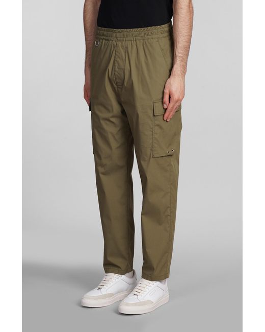 Low Brand Combo Pants In Green Cotton for men