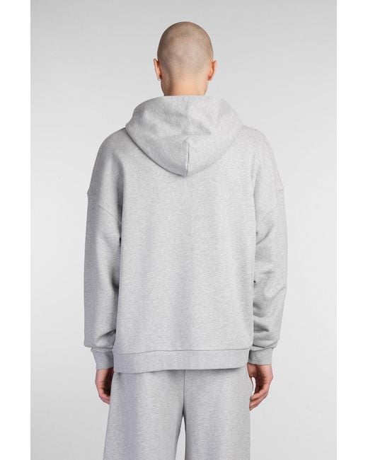Felpa in Cotone Grigio di Palm Angels in Gray da Uomo