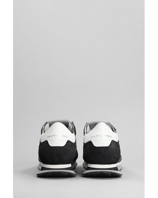 Sneakers Trpx Low in Camoscio e Tessuto Grigio di Philippe Model in Gray da Uomo