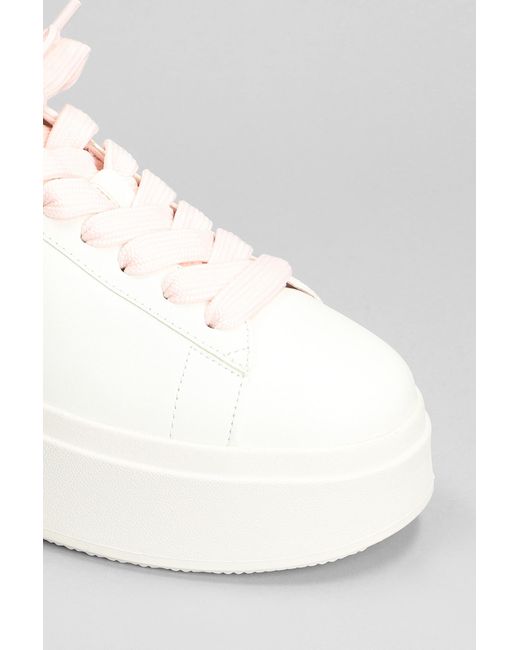 Sneakers Moby Bekind in Pelle Bianca di Ash in White