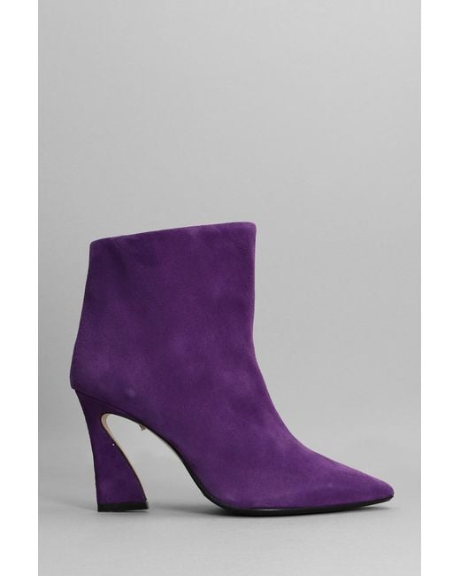 purple ankle heels