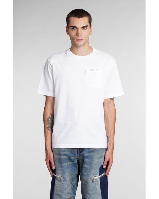 Palm Angels White T-shirt In Cotton for men