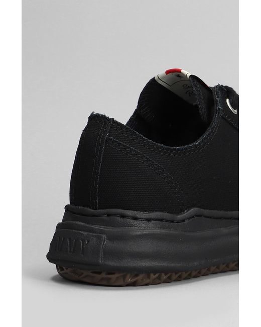 Maison Mihara Yasuhiro Peterson Low Sneakers In Black Cotton for men