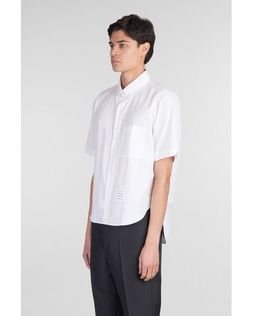 Camicia in Cotone Bianco di Thom Browne in White da Uomo
