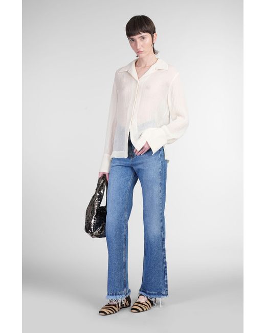 Jeans Clara in Cotone Blu di Séfr in Blue