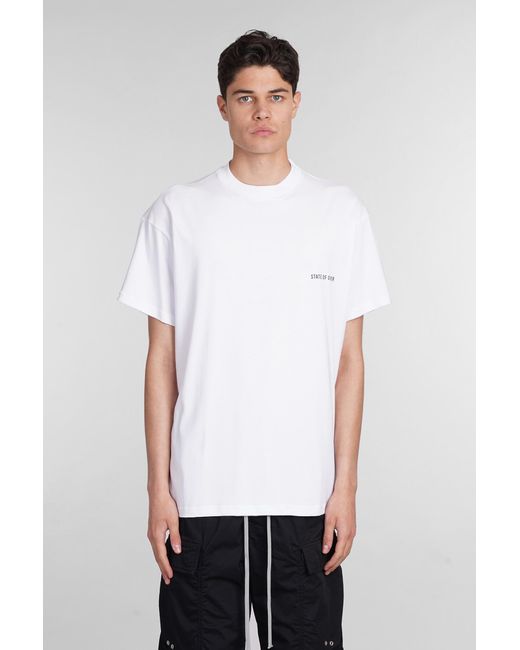 State of Order Jersey Supima T-shirt In White Cotton for men