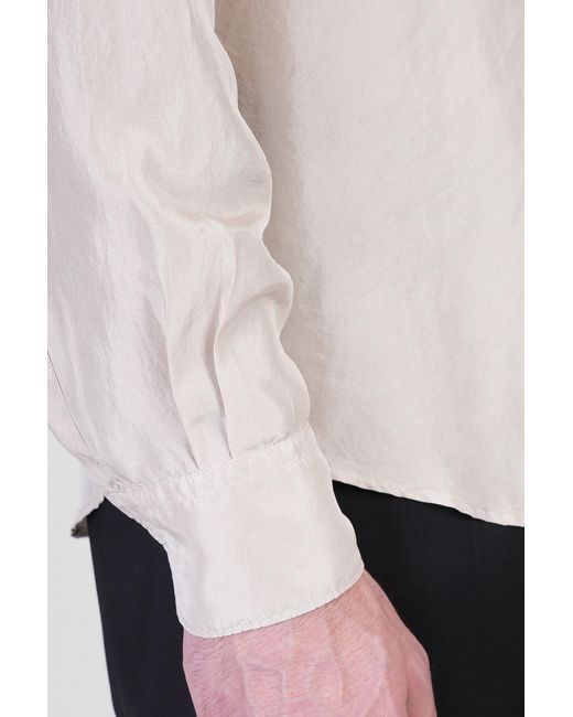 Camicia Maridola in Seta Beige di Barena in White da Uomo