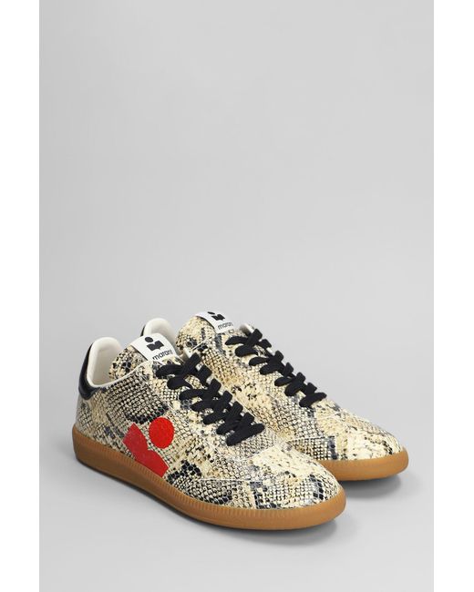 Sneakers Kaycee in Pelle Beige di Isabel Marant in Natural