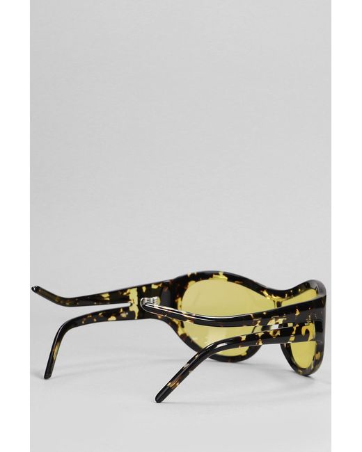 Christopher Esber Metallic Uma Sunglasses In Brown Acetate
