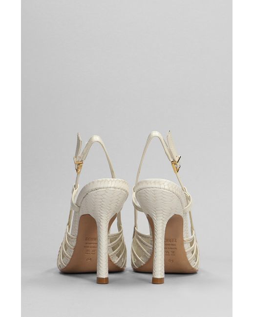 SCHUTZ SHOES Natural Pumps In Beige Leather