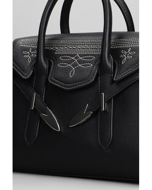 Secret Pon-pon Yalis Rodeo Small Shoulder Bag In Black Leather