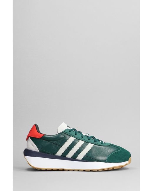 Adidas Country Xlg Sneakers In Green Leather for men