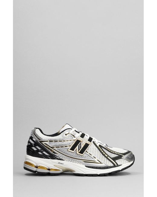 Sneakers 1906R in pelle e tessuto Argento di New Balance in White