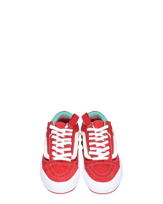 Vans Red Old Skool Cap Lx Suede & Canvas Sneakers for men