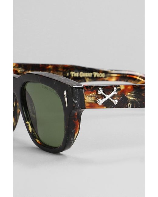 Cutler & Gross Green The Great Frog Sunglasses In Black Acetate