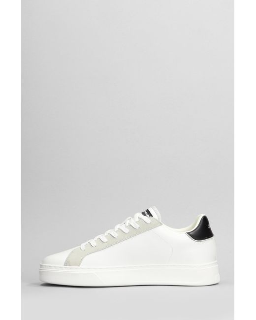 Crime London Blade Sneakers In White Suede And Leather for men