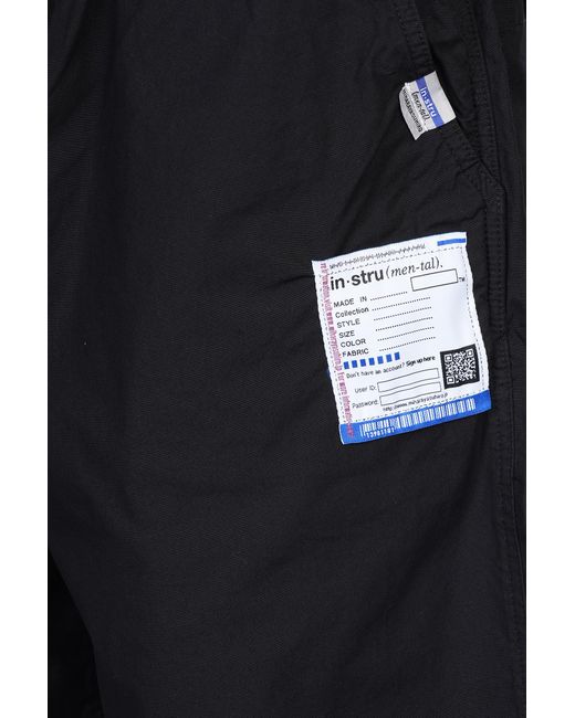 Shorts in Cotone Nero di INSTRU(MEN-TAL) by MIHARA YASUHIRO in Black da Uomo