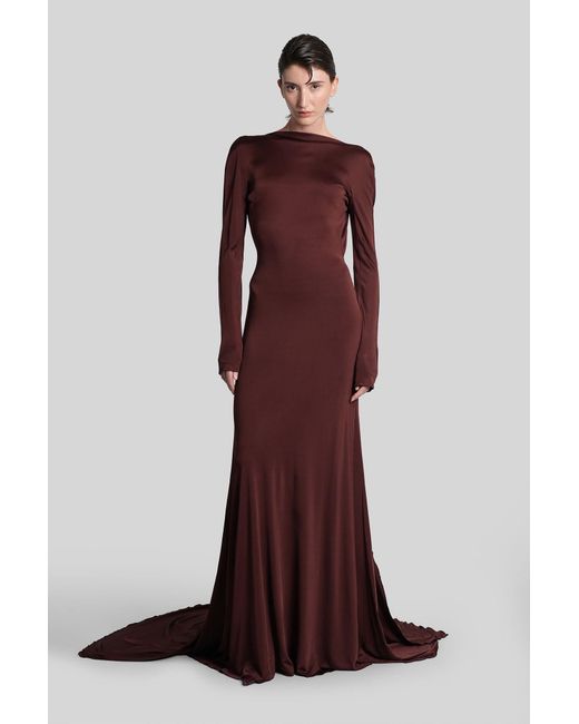 David Koma Women's Red Long Dress