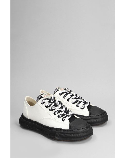 Maison Mihara Yasuhiro Gray Peterson 23 Low Sneakers In White Cotton for men