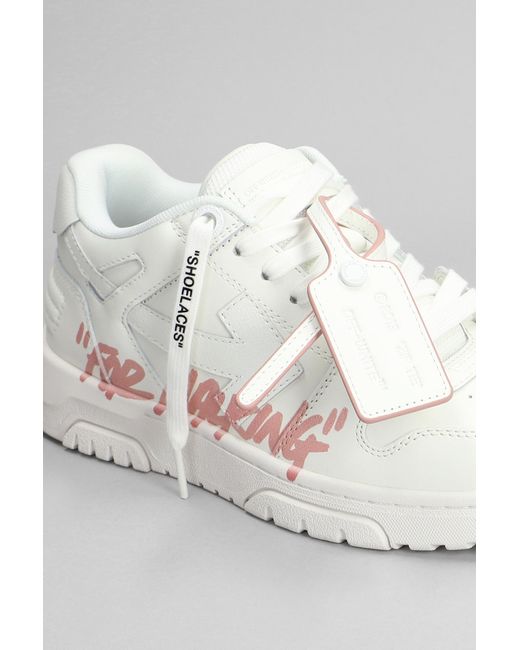 Off-White c/o Virgil Abloh Out Of Office Sneakers In White Leather