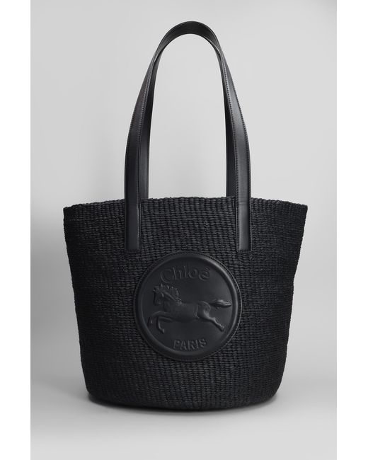 Tote in rafia Nera di Chloé in Black