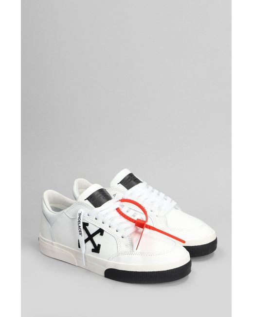 Sneakers New vulcanized low in Pelle Bianca di Off-White c/o Virgil Abloh in White da Uomo