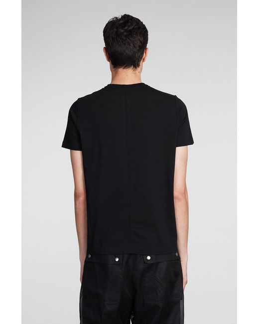 Rick Owens Short Level T T-shirt In Black Cotton for men