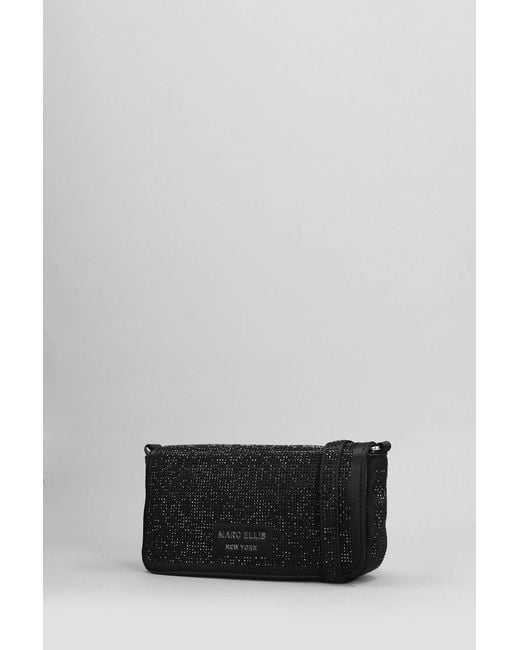 Marc Ellis Gray Shiny Small Bag Shoulder Bag In Black Fabric