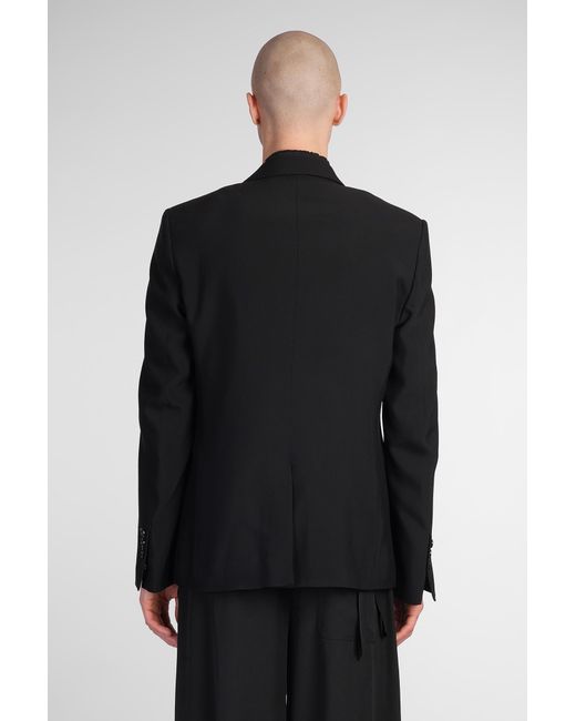 Blazer Cadby in Cotone Nero di Ann Demeulemeester in Black da Uomo