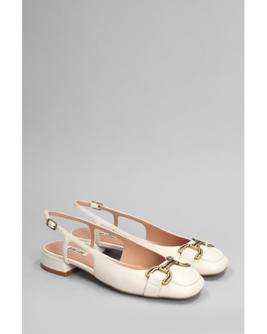 Bibi Lou Multicolor Renee 25 Ballet Flats In White Leather