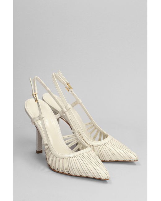 SCHUTZ SHOES Natural Pumps In Beige Leather
