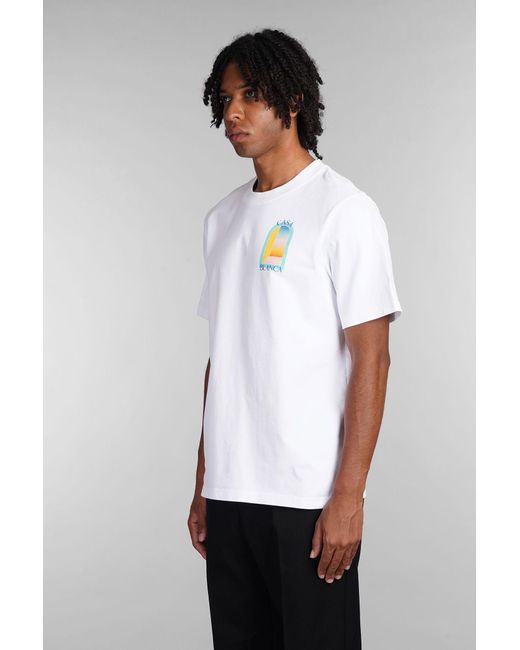 T-Shirt in Cotone Bianco di Casablanca in White da Uomo
