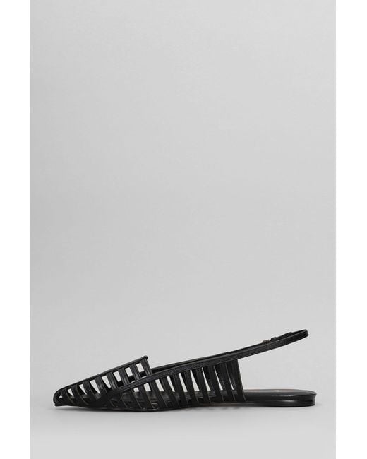Ballerine in Pelle Nera di Carrano in Black